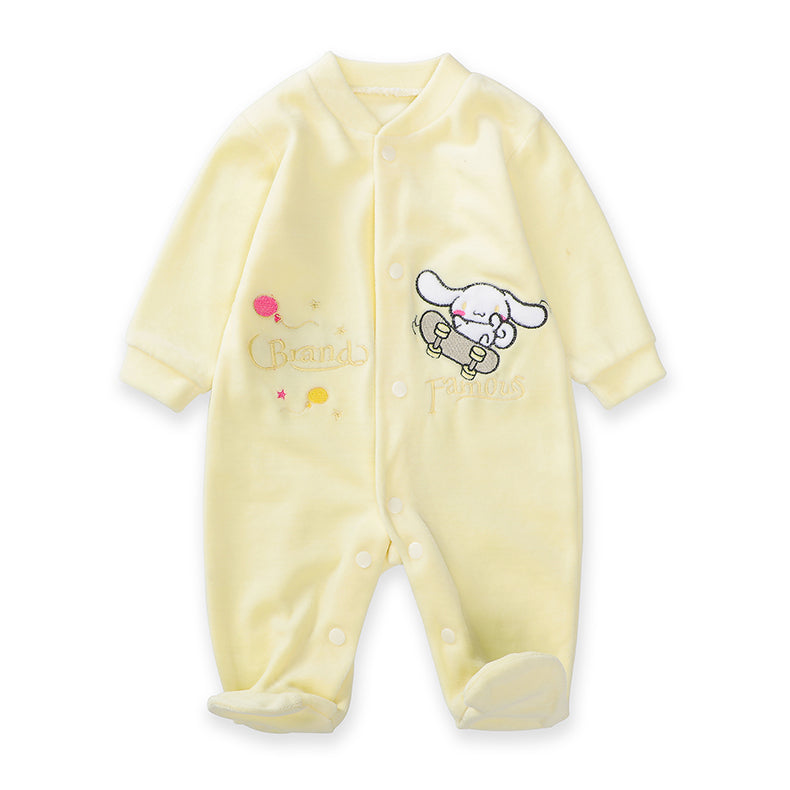 New Trending Baby Girls Rompers Clothing Pink Cartoon Baby Girls Clothes - One Pieces Pajamas Fleece Jumpsuit Costume