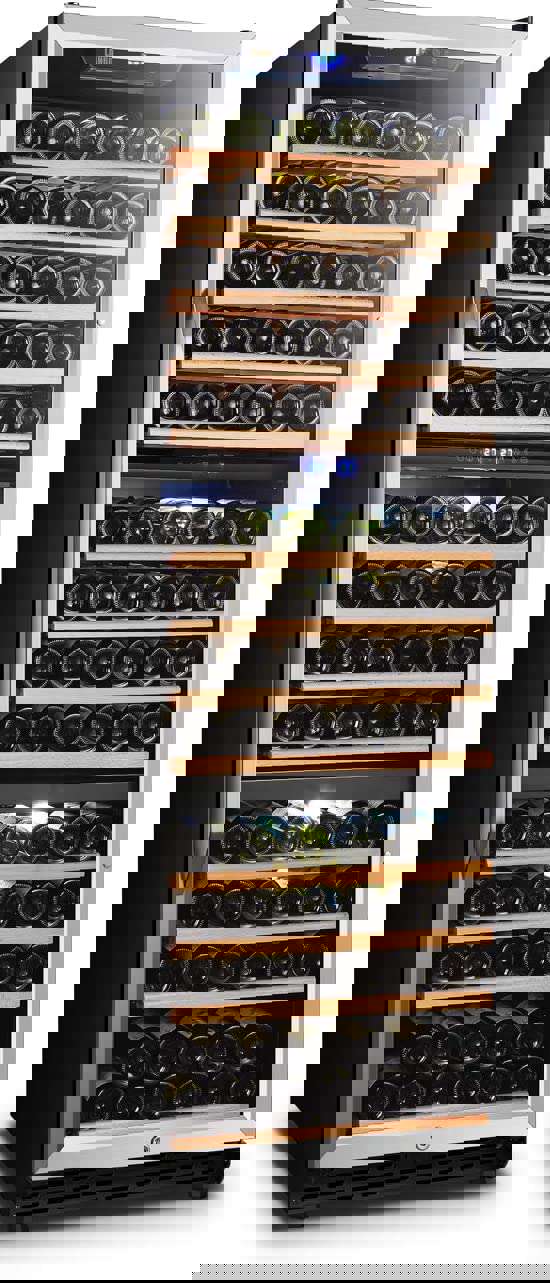 Dual Zone Compressor Wine Refrigerator - Large Capacity & Energy Efficient