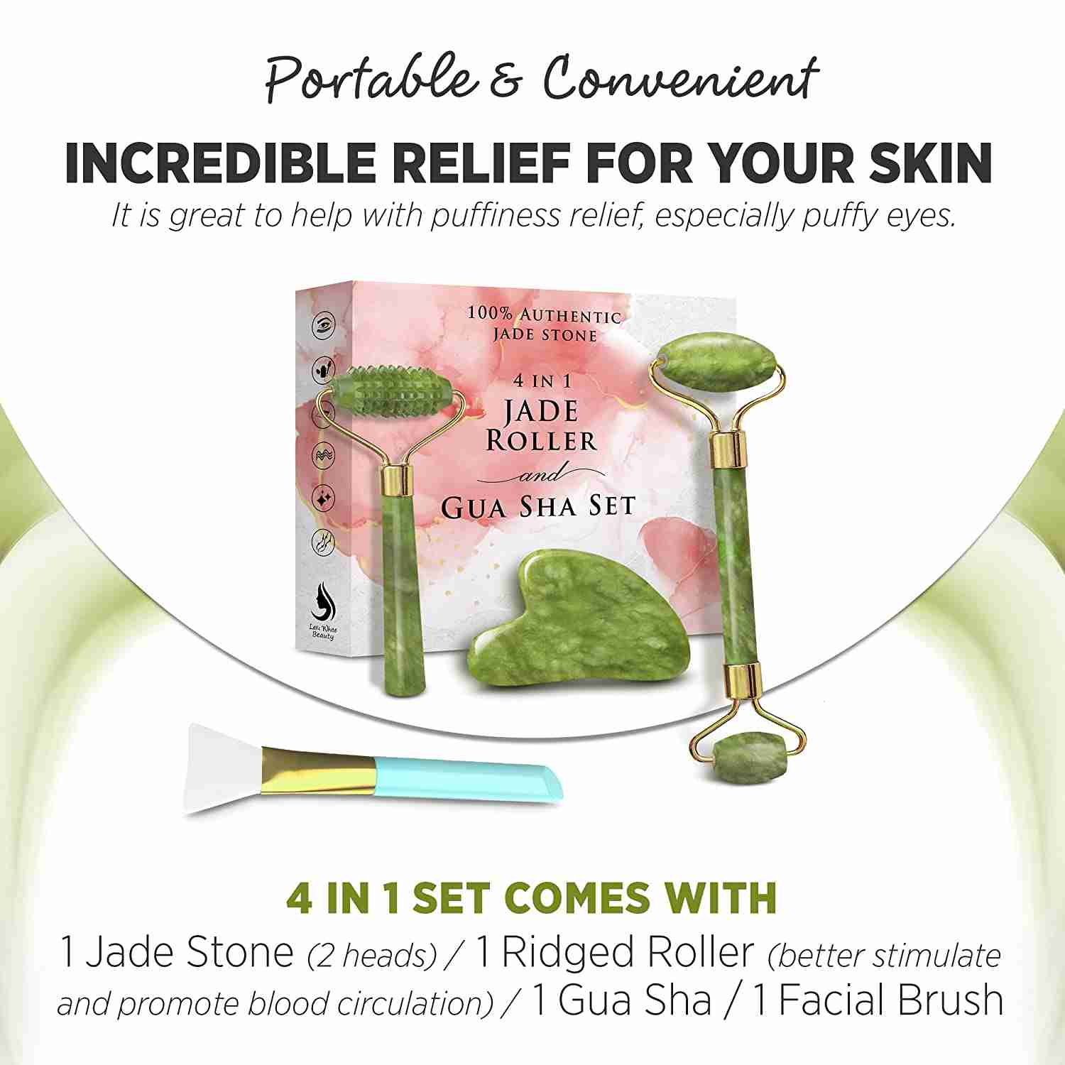 Jade Roller for Face Skin Care and Beauty Enhancement