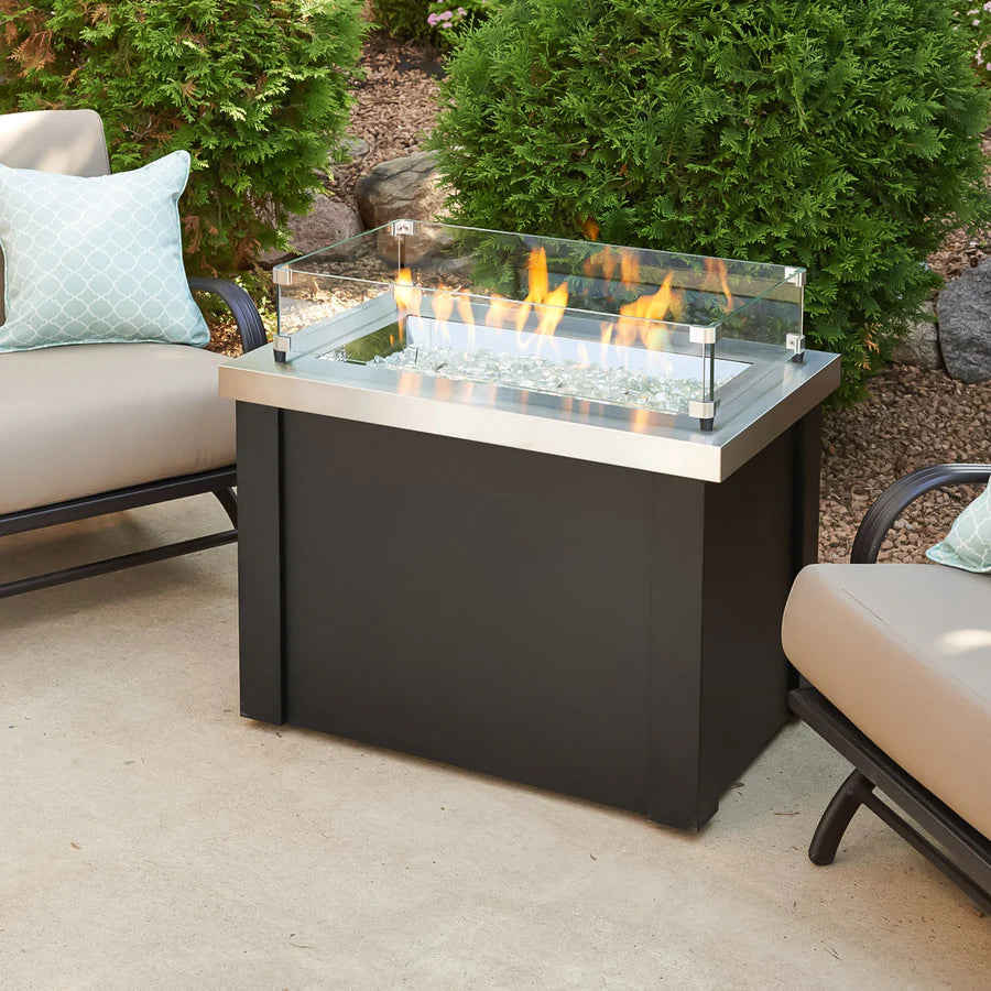 Outdoor Greatroom Co Providence 32-Inch Rectangular Gas Fire Pit Table