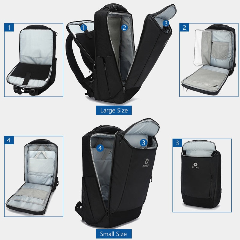 17 Inch Large Capacity Waterproof Gaming Backpack for Men - Travel & Outdoor Bag