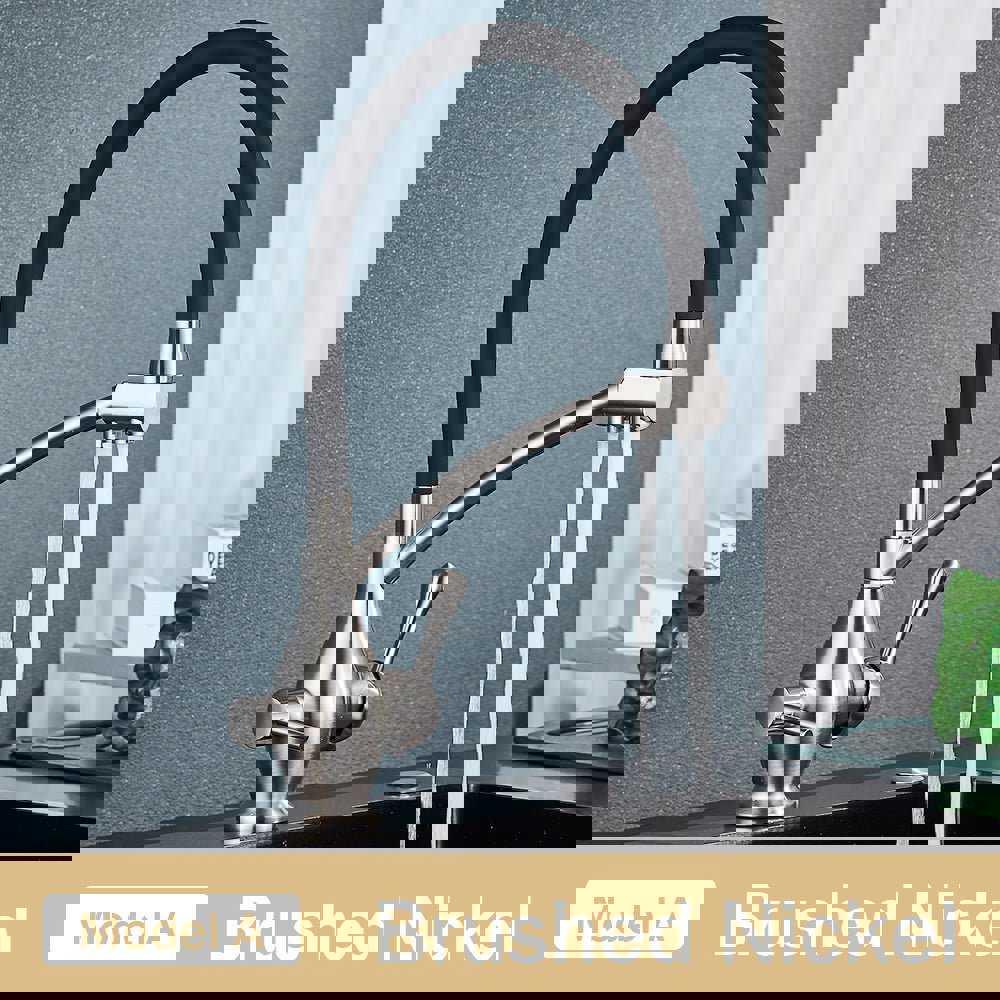 MIRODEMI® Dual Spout Swivel Pull Down Kitchen Faucet With Filter