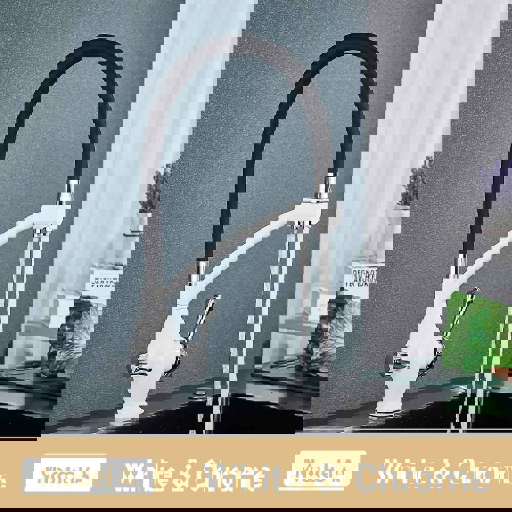 MIRODEMI® Dual Spout Swivel Pull Down Kitchen Faucet With Filter