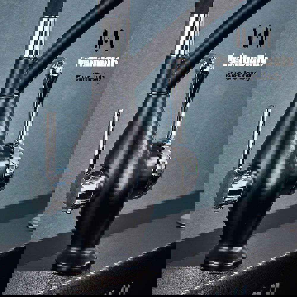 MIRODEMI® Dual Spout Swivel Pull Down Kitchen Faucet With Filter