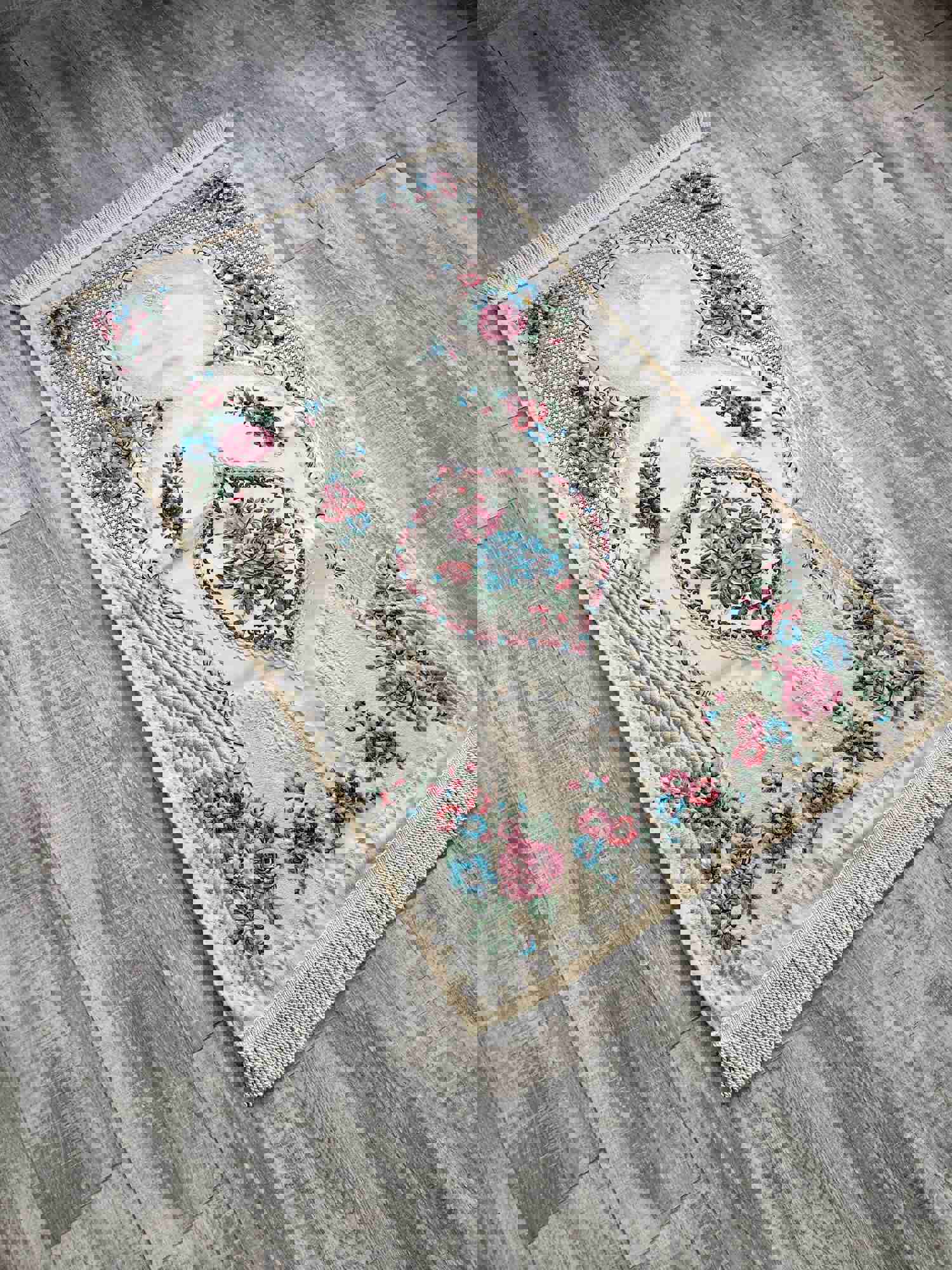 Lux Pink Roses Prayer Mat - Premium Wedding & Islamic Gift