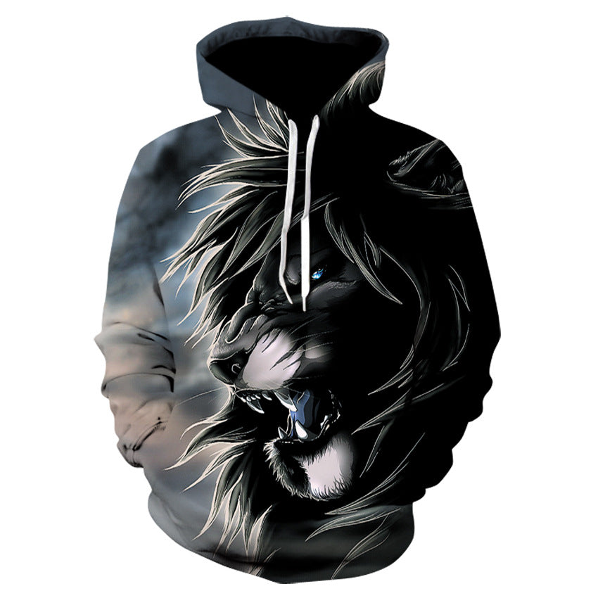 Fashion Trend Animal 3D Digital Print Hoodie - Customizable Sizes & Colors