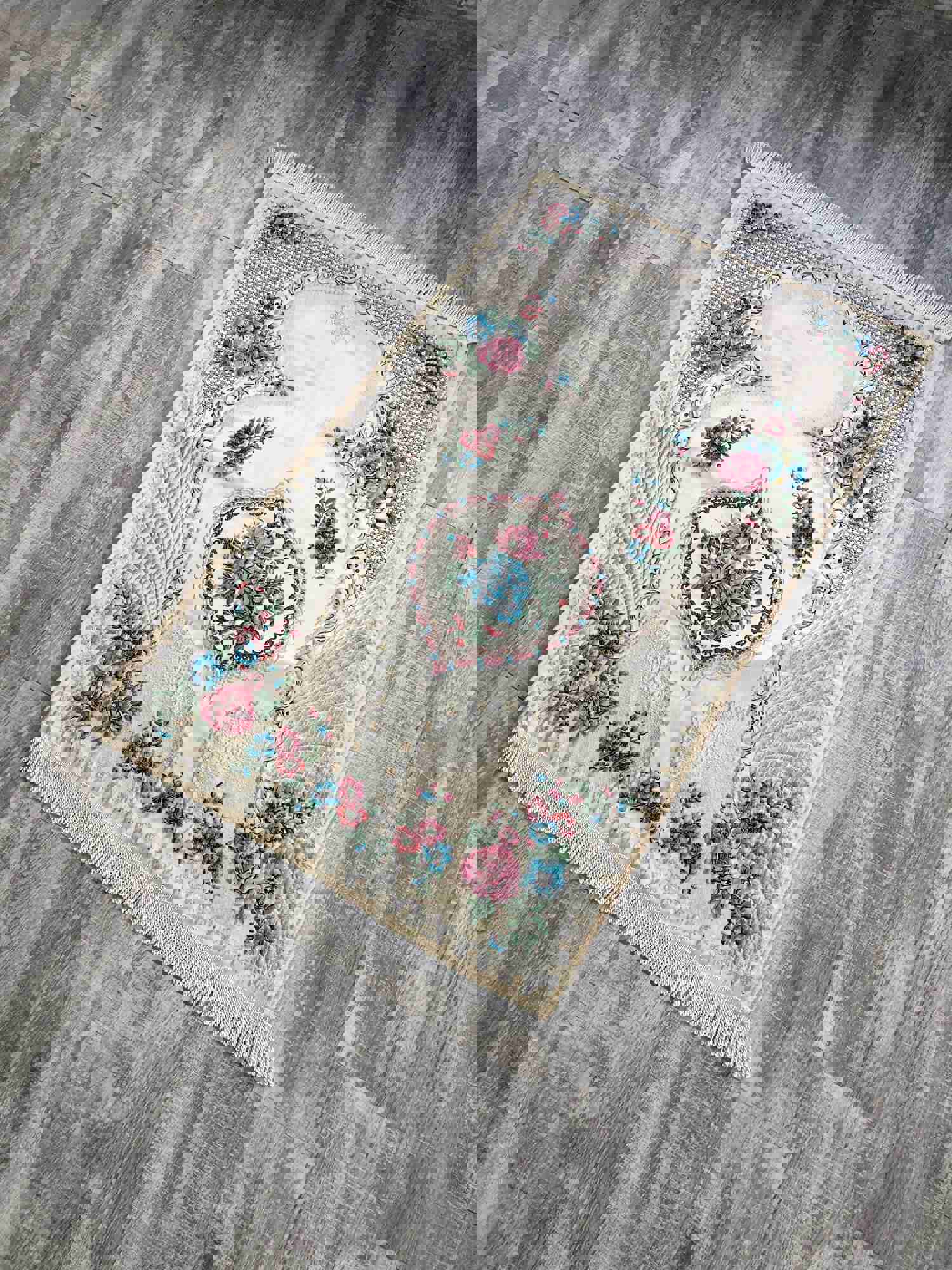 Lux Pink Roses Prayer Mat - Premium Wedding & Islamic Gift