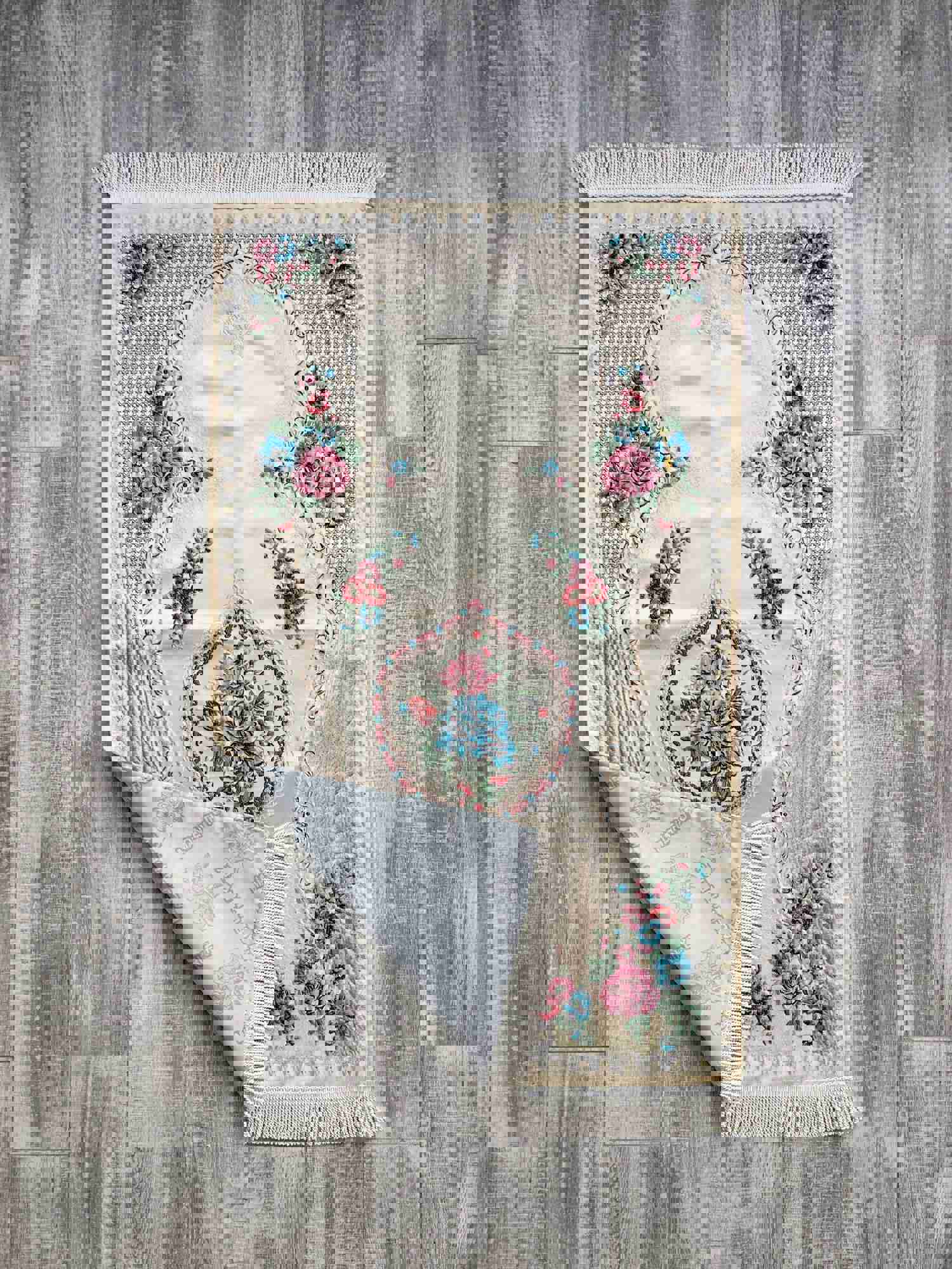 Lux Pink Roses Prayer Mat - Premium Wedding & Islamic Gift