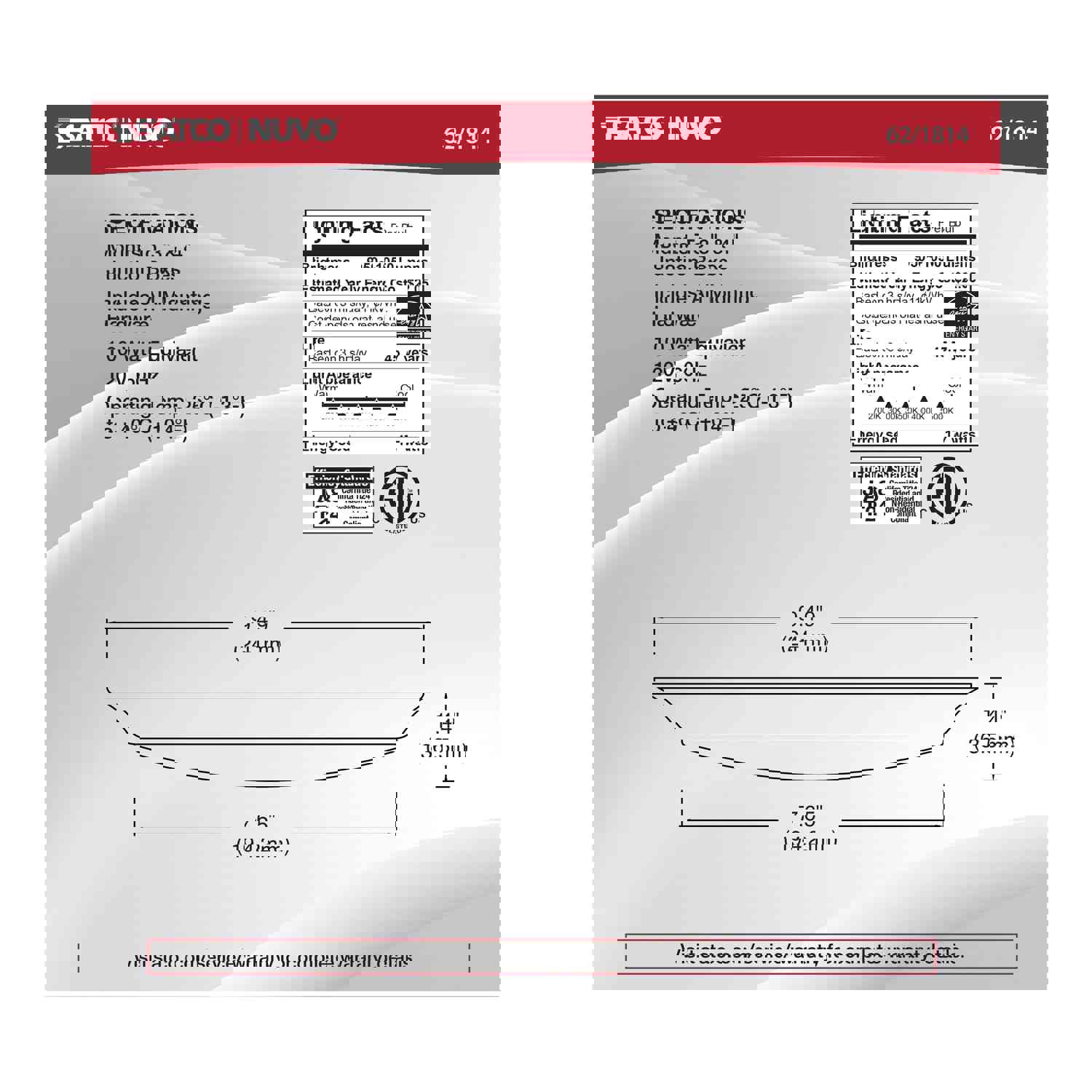 SATCO/NUVO 17W 10 Inch LED Disk Light CCT Selectable 2700K/3000K/3500K/4000K/5000K Black Finish