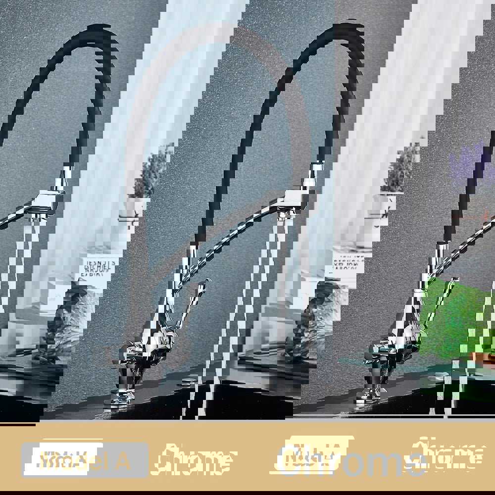 MIRODEMI® Dual Spout Swivel Pull Down Kitchen Faucet With Filter