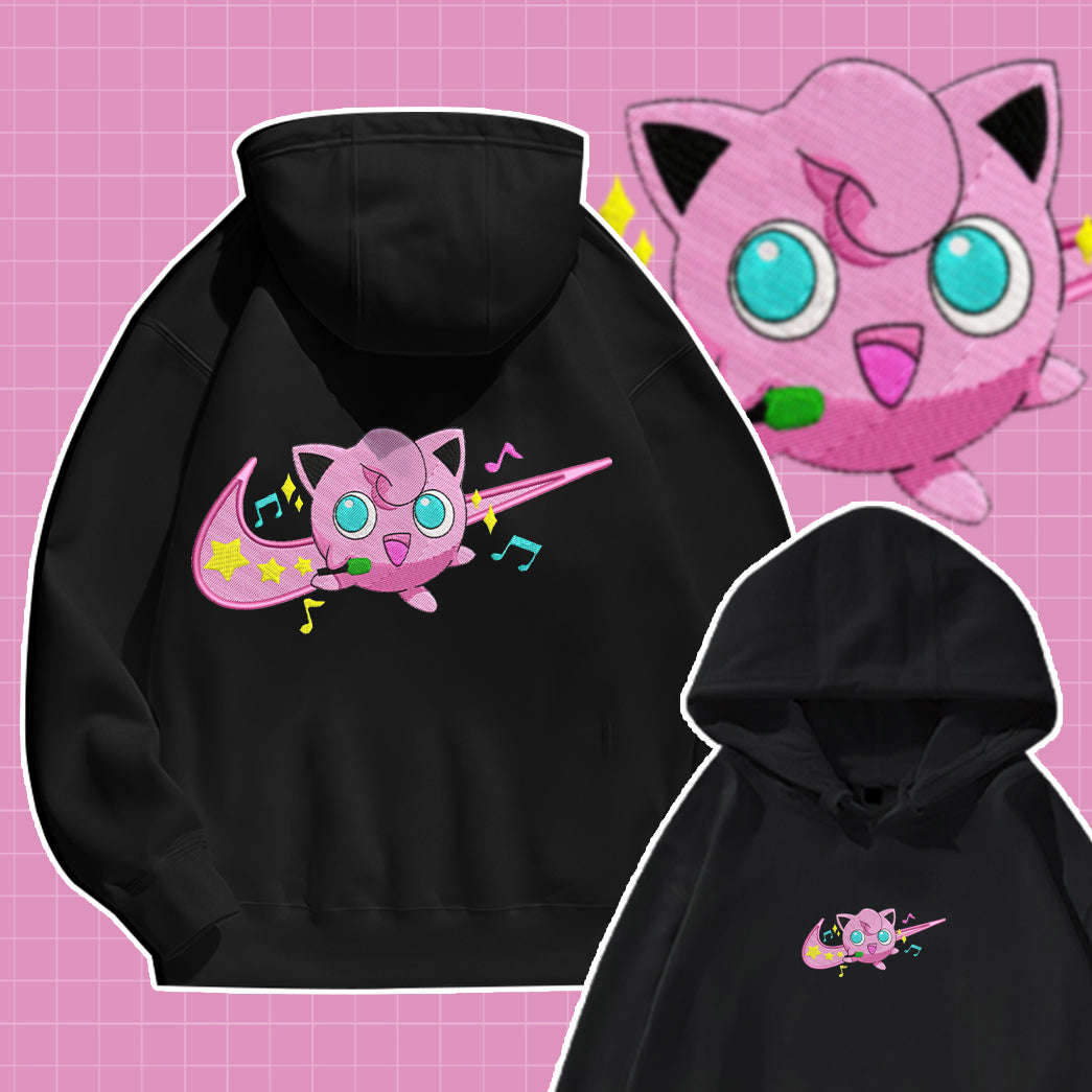 Jigglypuff Simple Swoosh Custom 2-Side Printed Hoodie