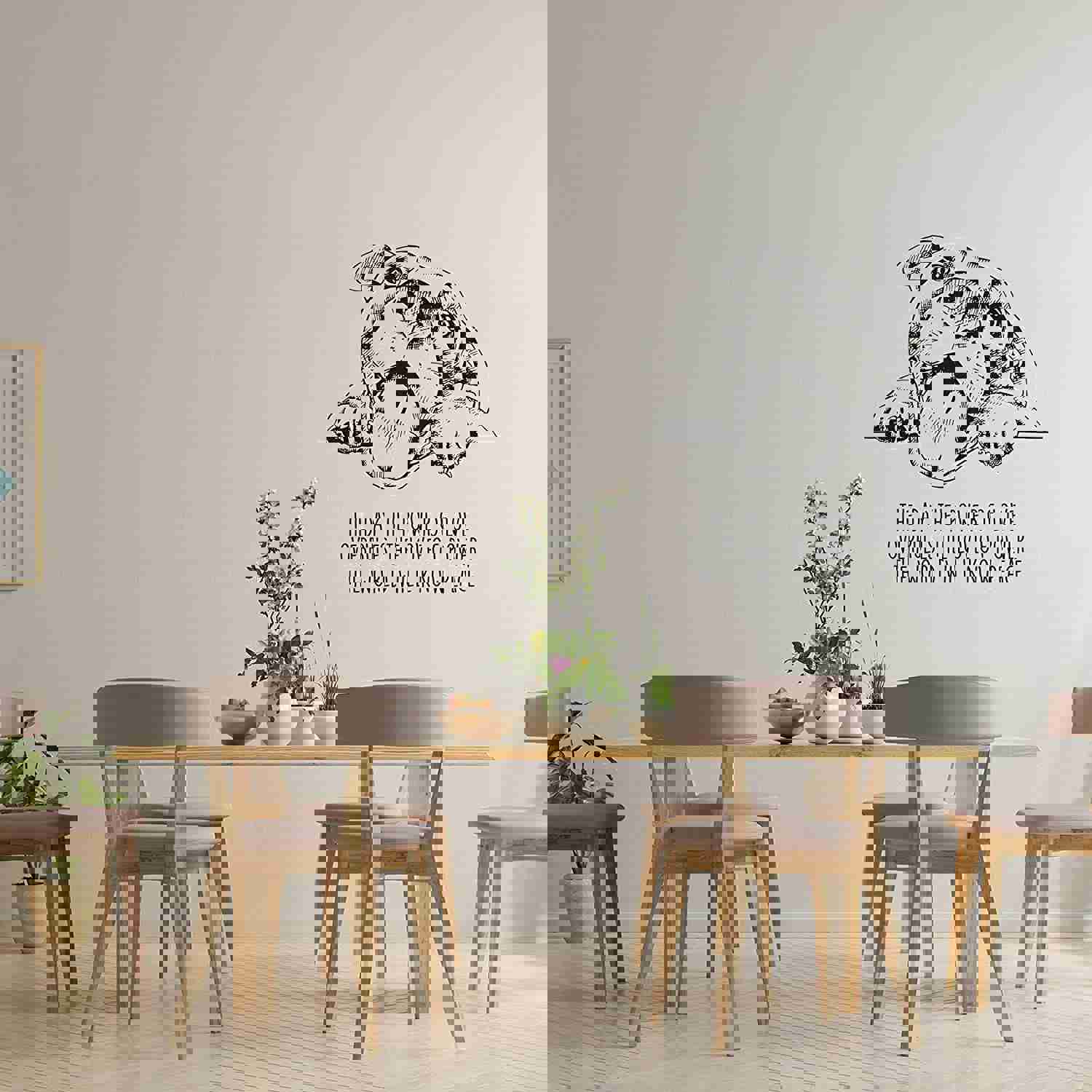 Animal Life Quote Vinyl Wall Sticker Decal - Power Love Dog Dogs Motivation Quote