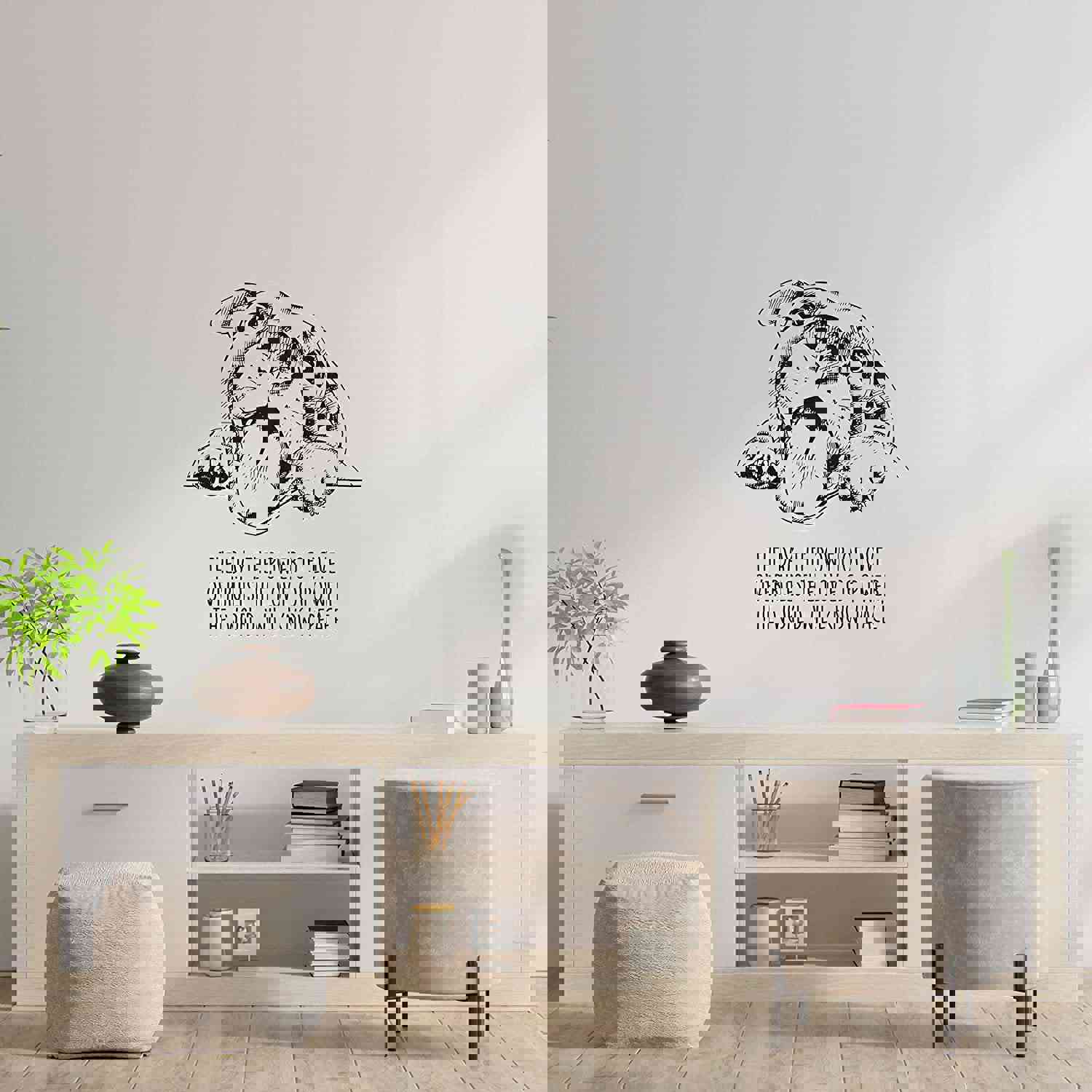 Animal Life Quote Vinyl Wall Sticker Decal - Power Love Dog Dogs Motivation Quote