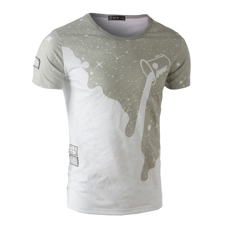 Brand New Men's Summer Short Sleeve T-Shirt - Cotton 3D Print Fashion Tee