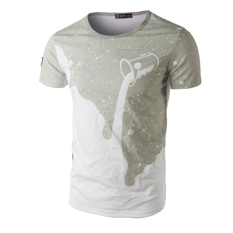 Brand New Men's Summer Short Sleeve T-Shirt - Cotton 3D Print Fashion Tee