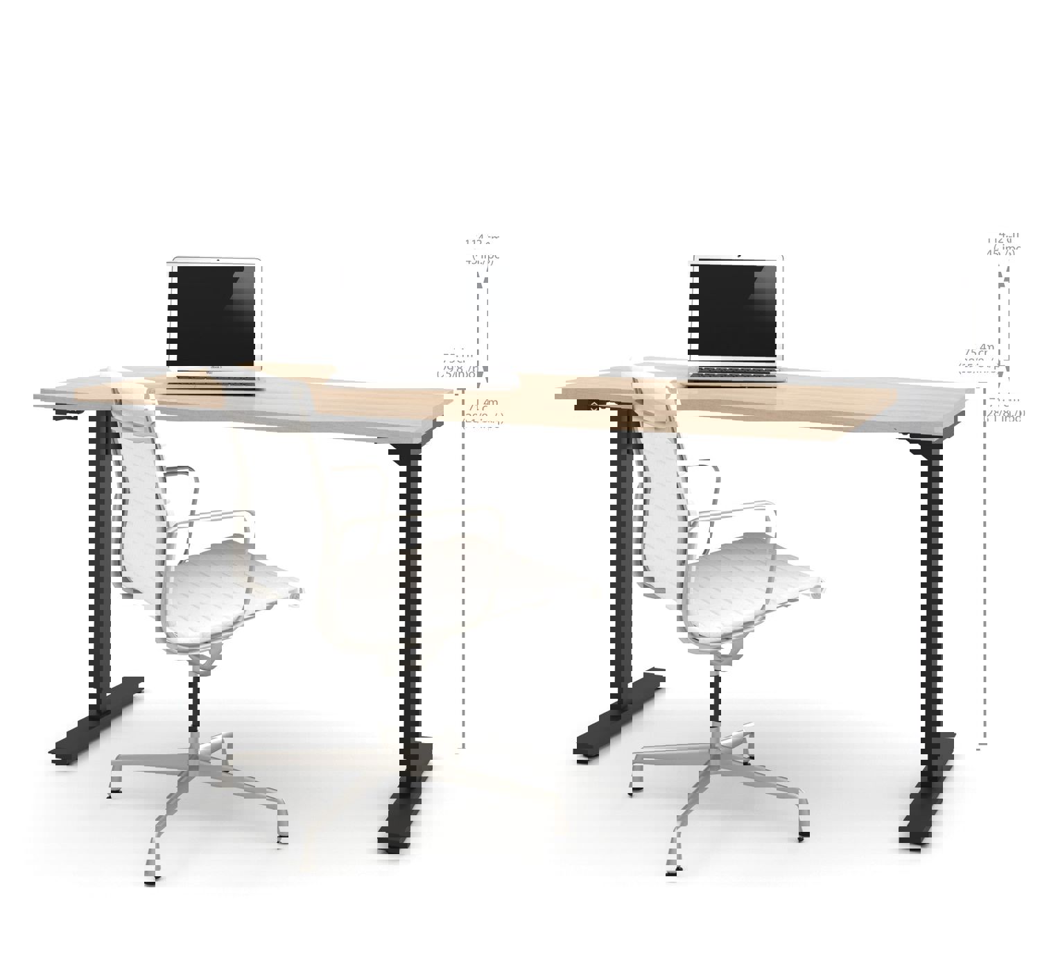 Northern Maple 60 Office Desk with Electronic Height Adjustment