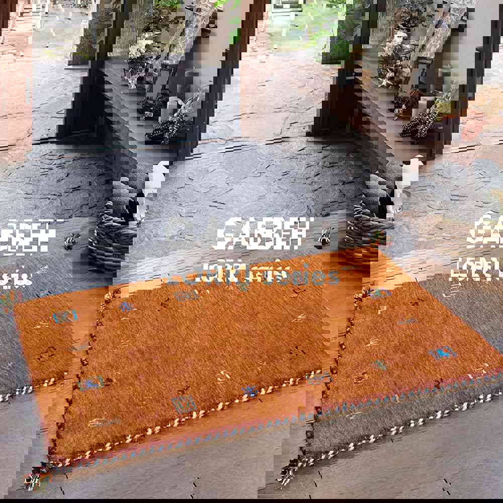 Hagiwara Orange Entrance Mat, Size: 17.7 x 29.5 inches (45 x 75 cm)