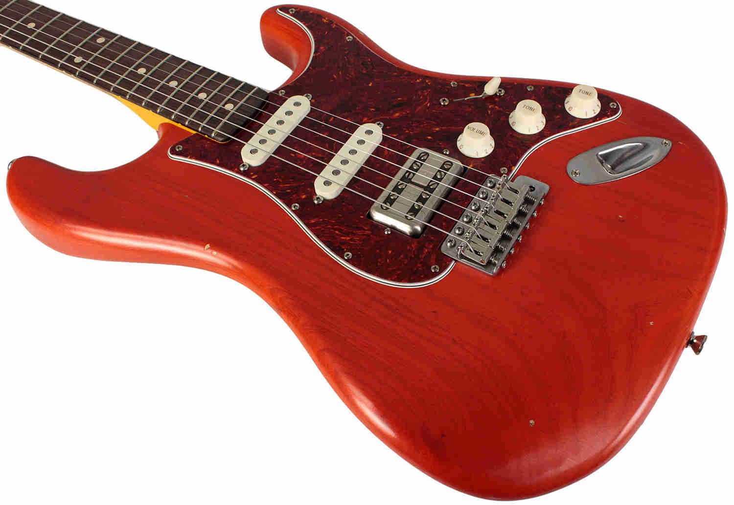 Nash S-63 Guitar, Gretsch Orange, HSS, Lollartron, Light Aging