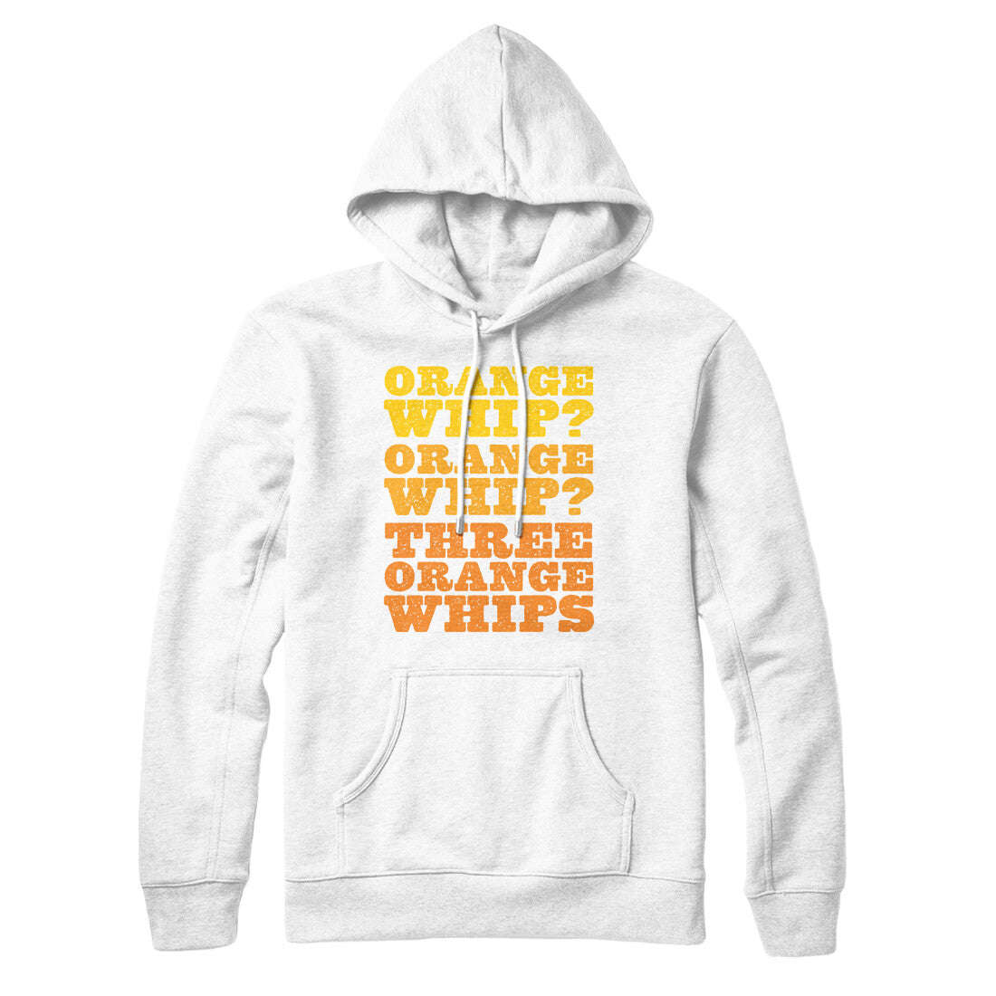 Three Orange Whips Hoodie - Soft Unisex Pullover with Kangaroo Pocket