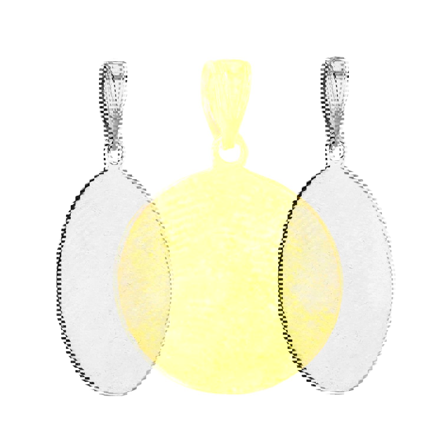 14K Yellow Gold Polished Saint Christopher Medal Charm Pendant