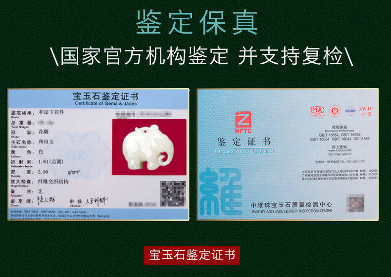 Hetian Jade Pendant - Taiping Elephant Design Unisex Necklace with Certificate