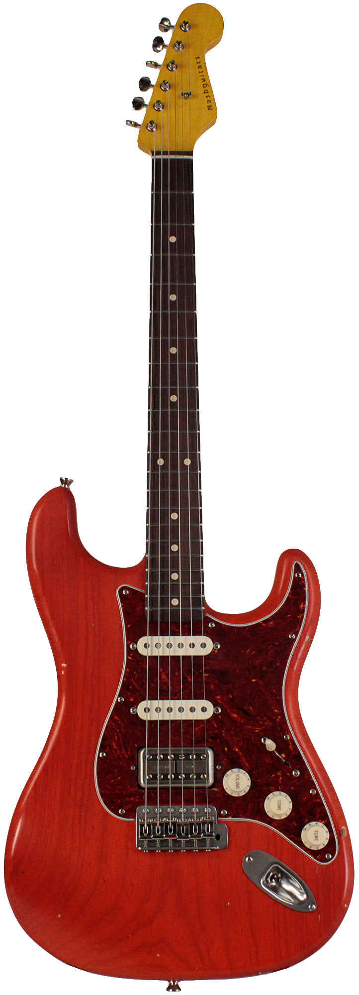 Nash S-63 Guitar, Gretsch Orange, HSS, Lollartron, Light Aging