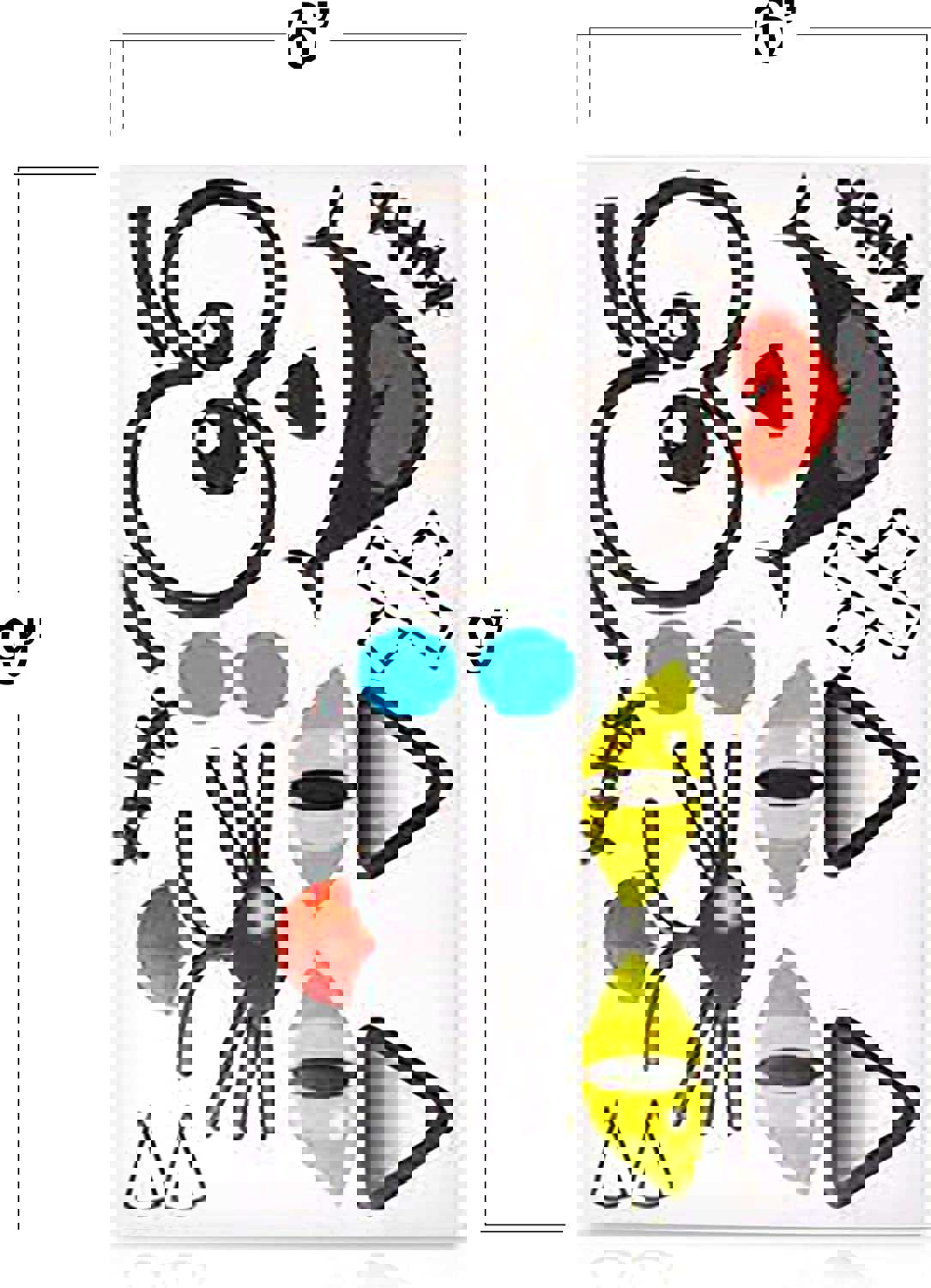 Halloween Pumpkin Decorating Stickers - 12 Large Sheets - Jack-o-Lantern Decoration Kit