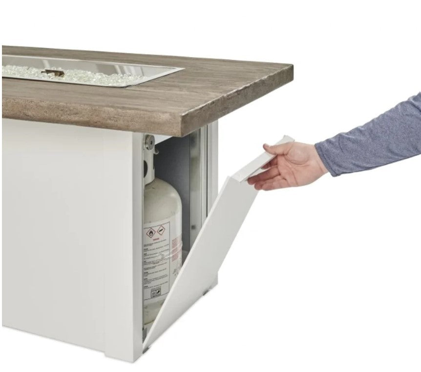 The Outdoor GreatRoom Company Havenwood 44-Inch Rectangular Propane Gas Fire Pit Table