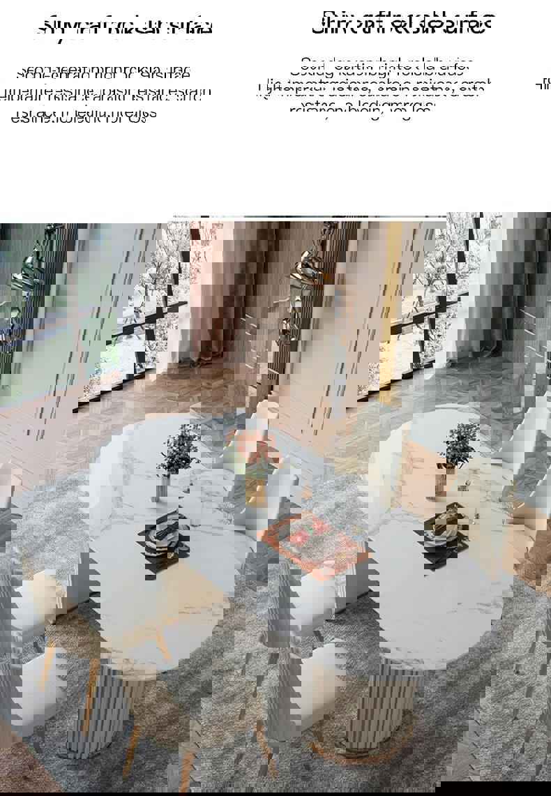 Fireproof & High Temperature Resistance Marble Kitchen Table