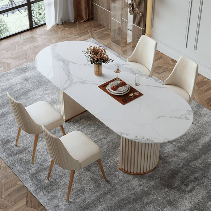 Fireproof & High Temperature Resistance Marble Kitchen Table