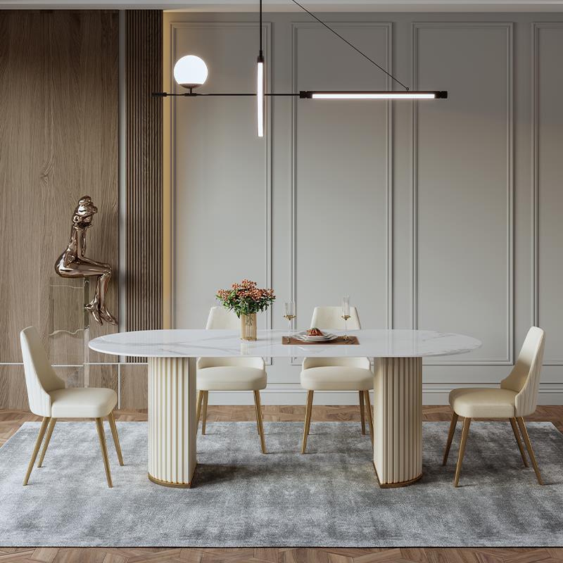 Fireproof & High Temperature Resistance Marble Kitchen Table