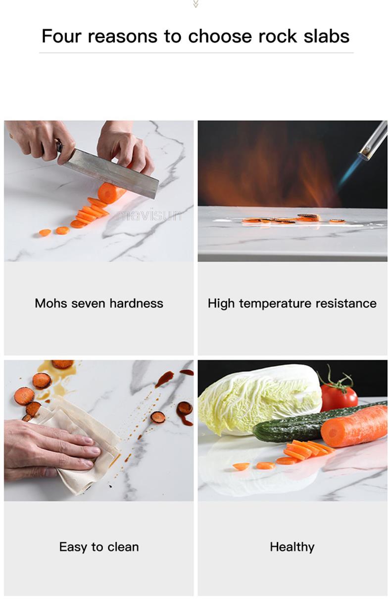 Fireproof & High Temperature Resistance Marble Kitchen Table