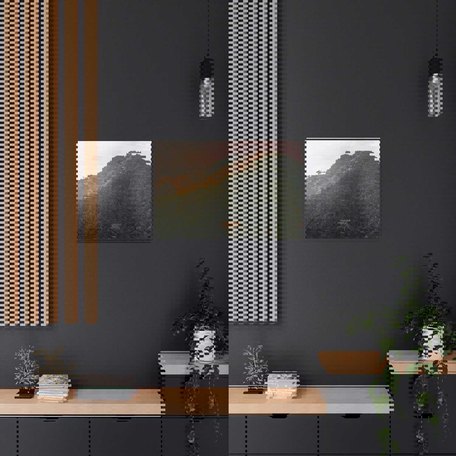 Golden Mountains Nature Wilderness Photography Canvas Wall Art