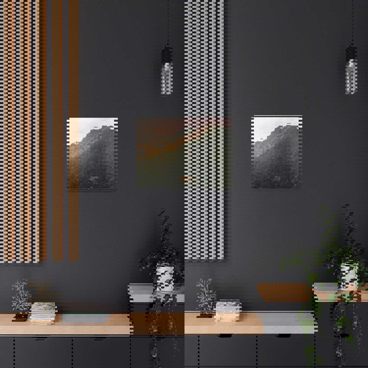 Golden Mountains Nature Wilderness Photography Canvas Wall Art