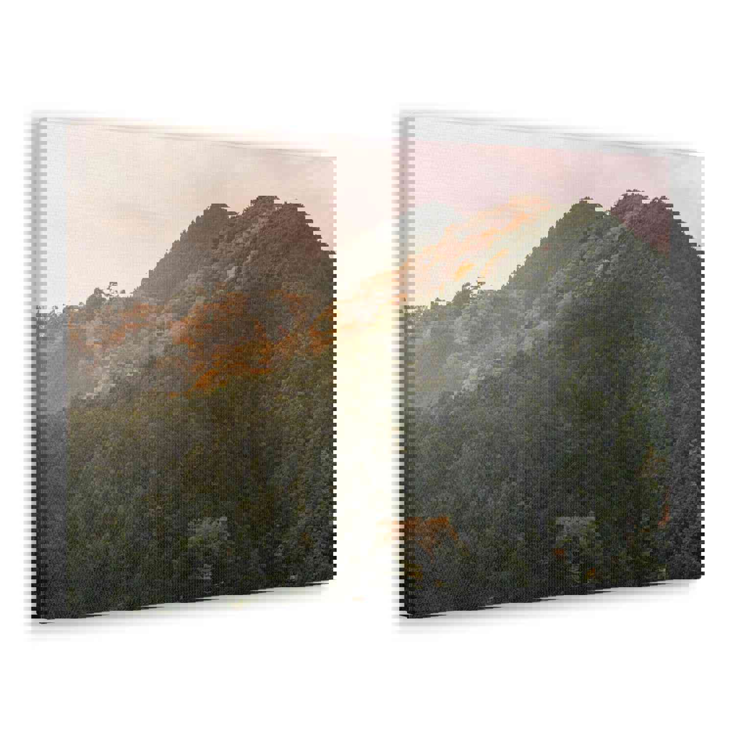 Golden Mountains Nature Wilderness Photography Canvas Wall Art