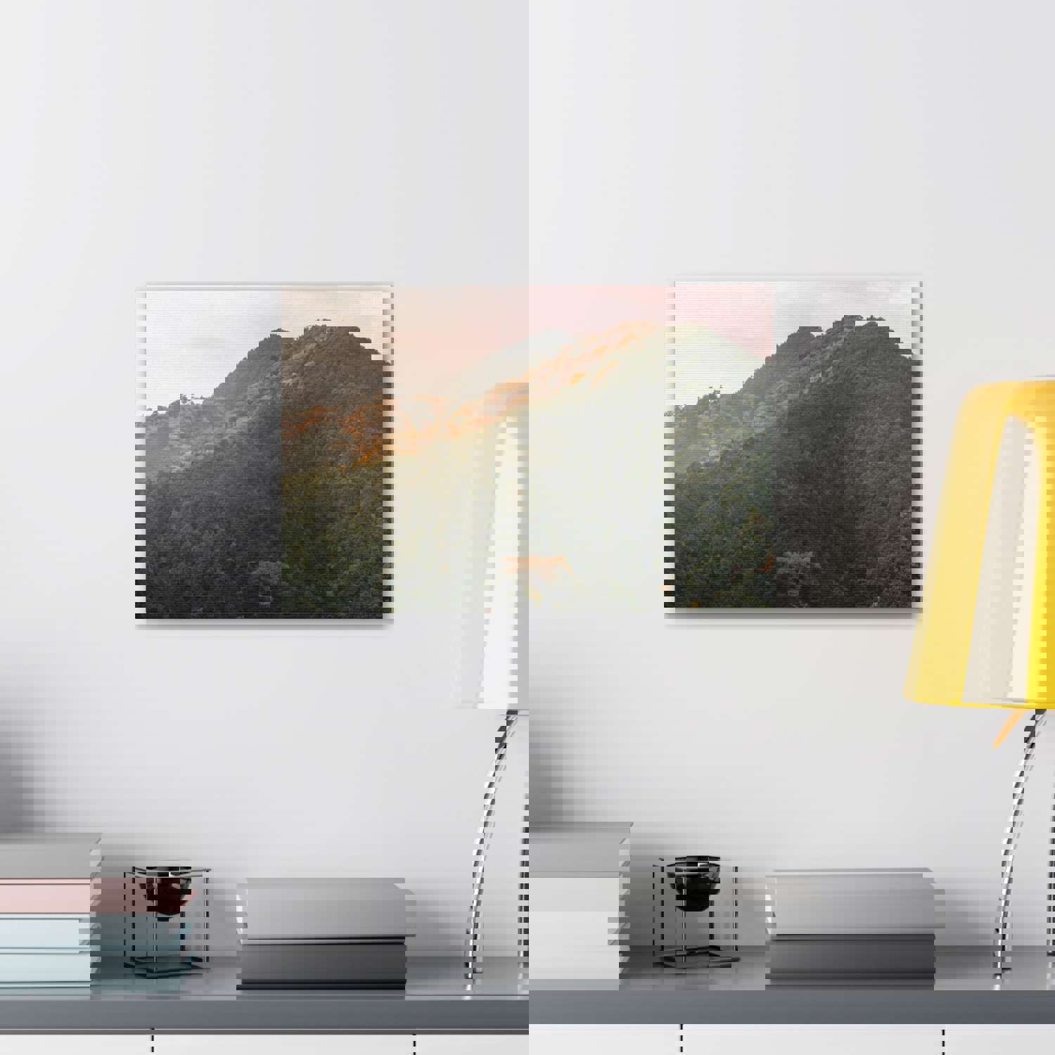 Golden Mountains Nature Wilderness Photography Canvas Wall Art