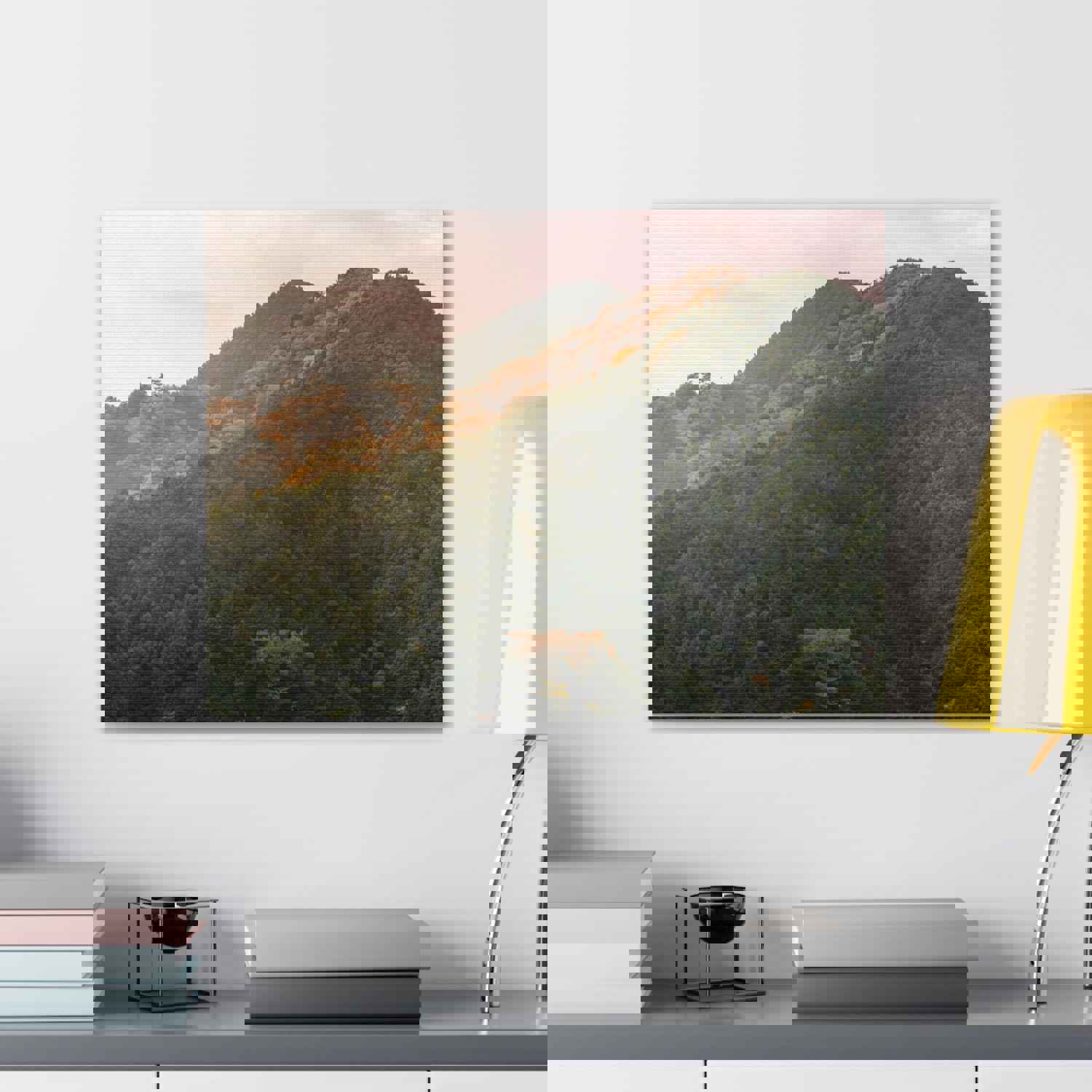 Golden Mountains Nature Wilderness Photography Canvas Wall Art