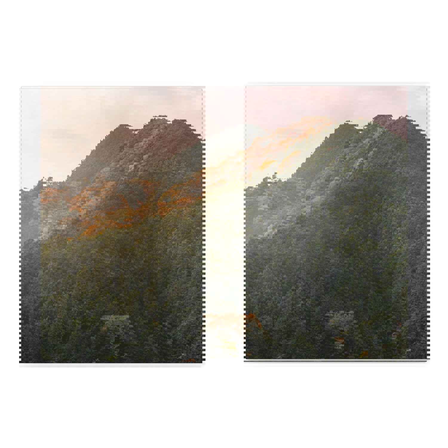 Golden Mountains Nature Wilderness Photography Canvas Wall Art