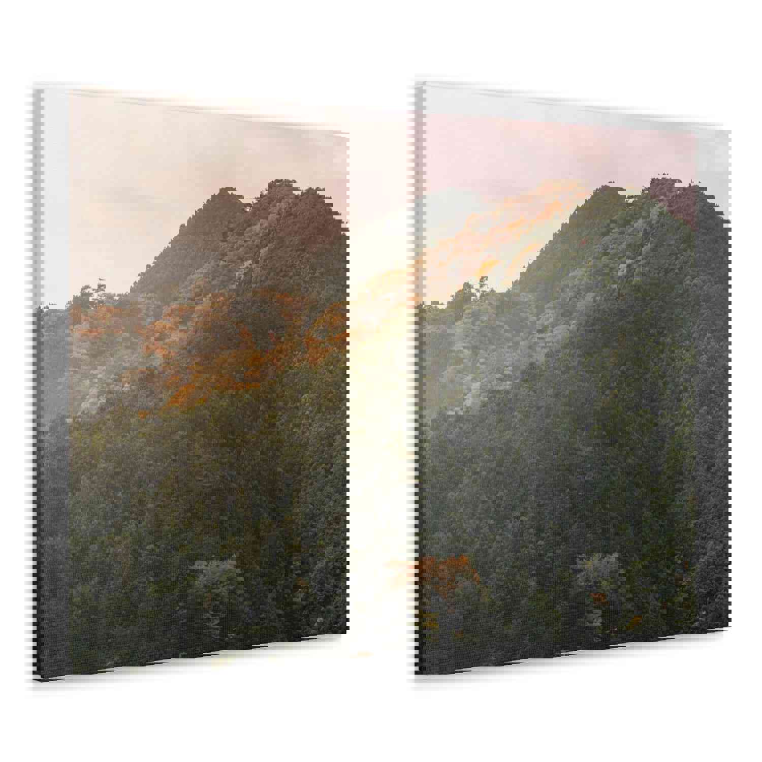 Golden Mountains Nature Wilderness Photography Canvas Wall Art