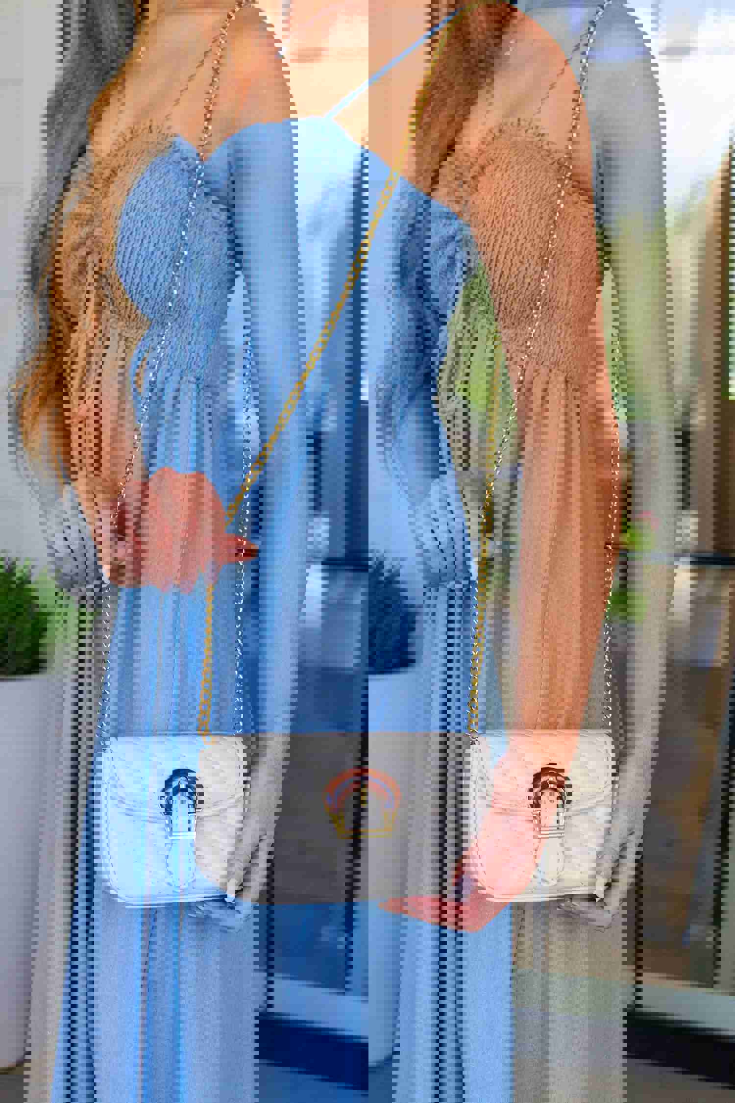 Classic Beauty Quilted Clutch in Ivory