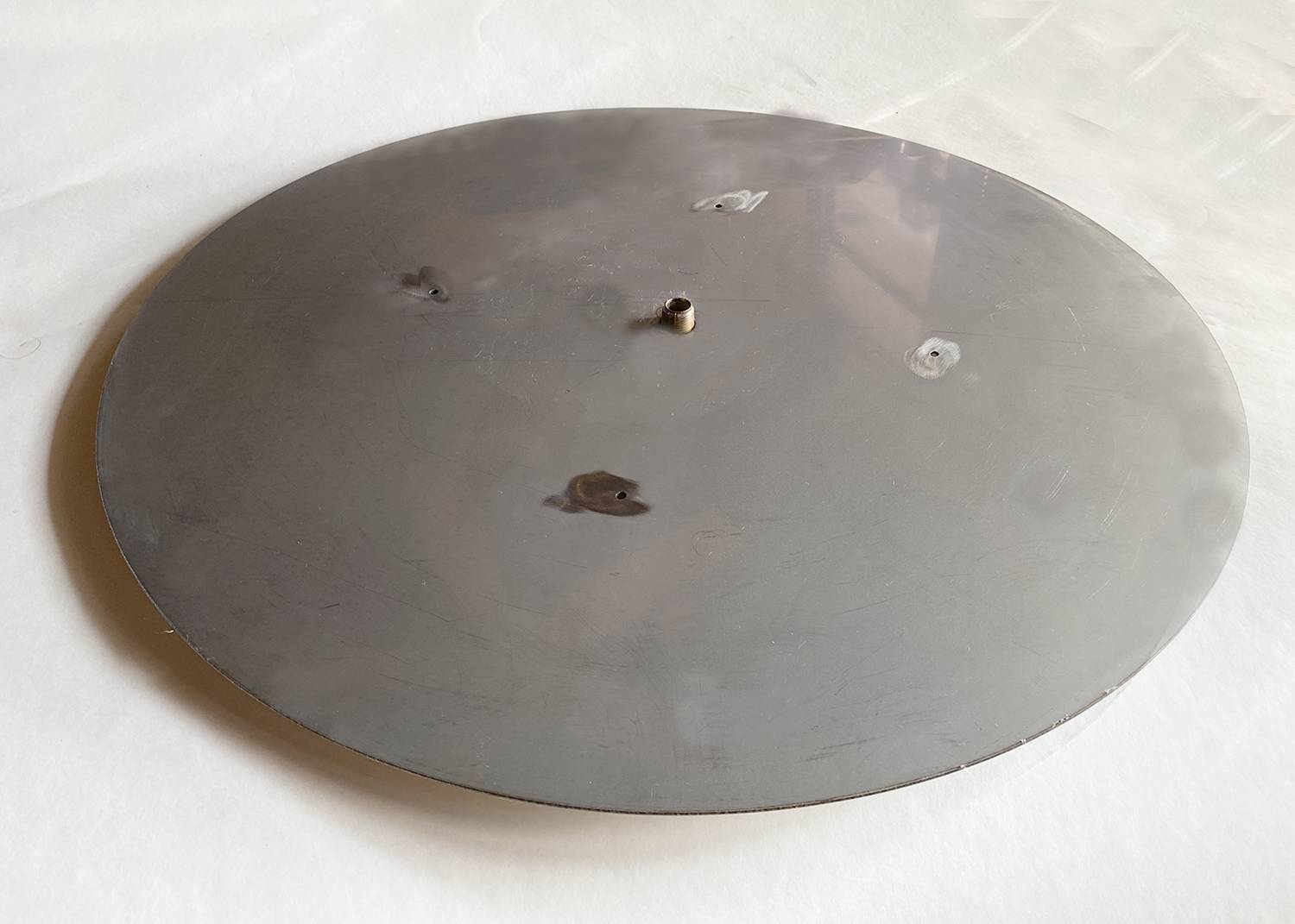 6″ – 18″ Custom Round Flat Stainless Steel Burner Pan for Gas Fire Pits