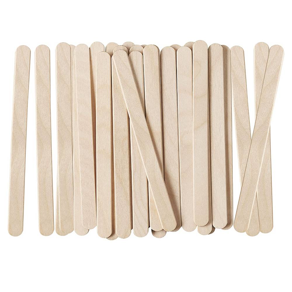 4.5 Inch Wooden Multi-Purpose Popsicle Sticks for Crafts, Ice Cream, Waxing, and More (Case of 10000)