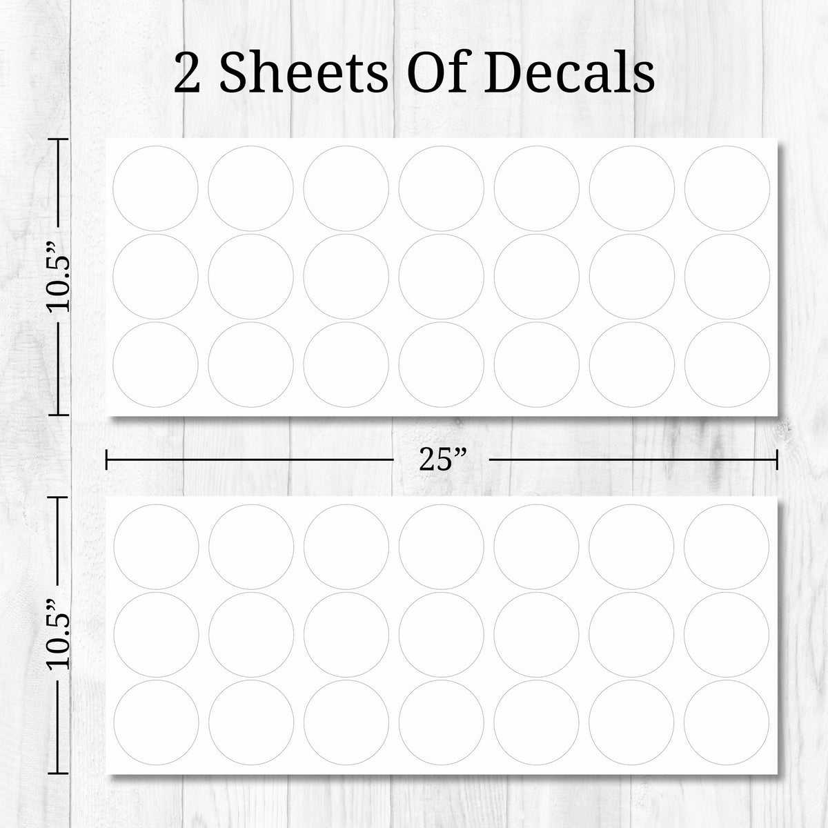 White Polka Dots 3 Wall Decals - Set of 42 Vinyl Stickers for Home Decor