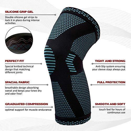 POWERLIX Knee Compression Sleeve - Optimal Knee Support for Sports & Fitness