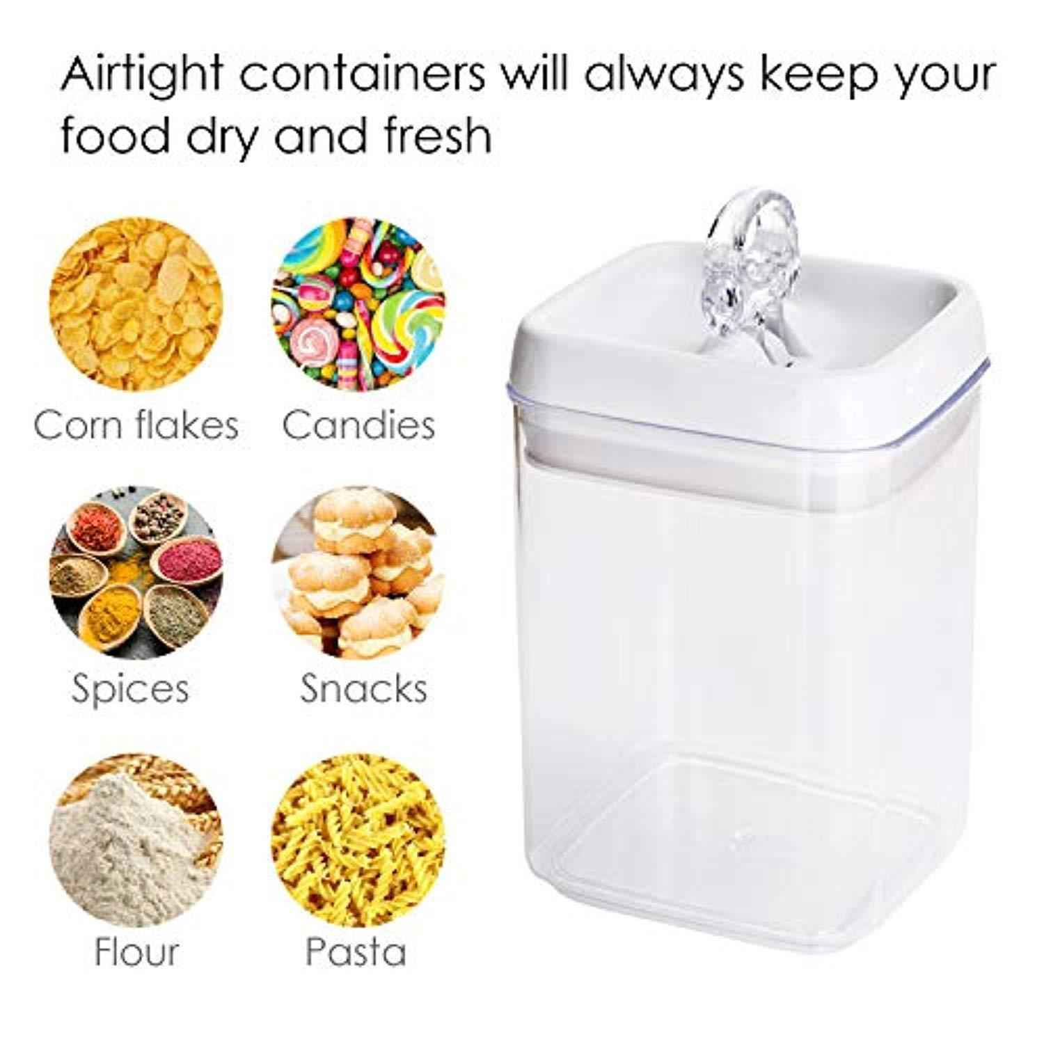 Vtopmart 8-Piece Airtight BPA-Free Plastic Food Storage Containers with Easy Lock Lids