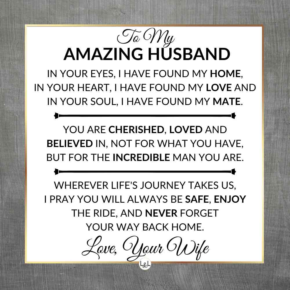 Husband Gift From Wife - Braided Leather Bracelet for Men - Thoughtful Present for Christmas or Birthday