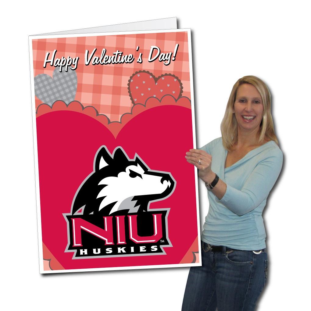 2x3 Giant Northern Illinois Valentine's Greeting Card & Yard Sign