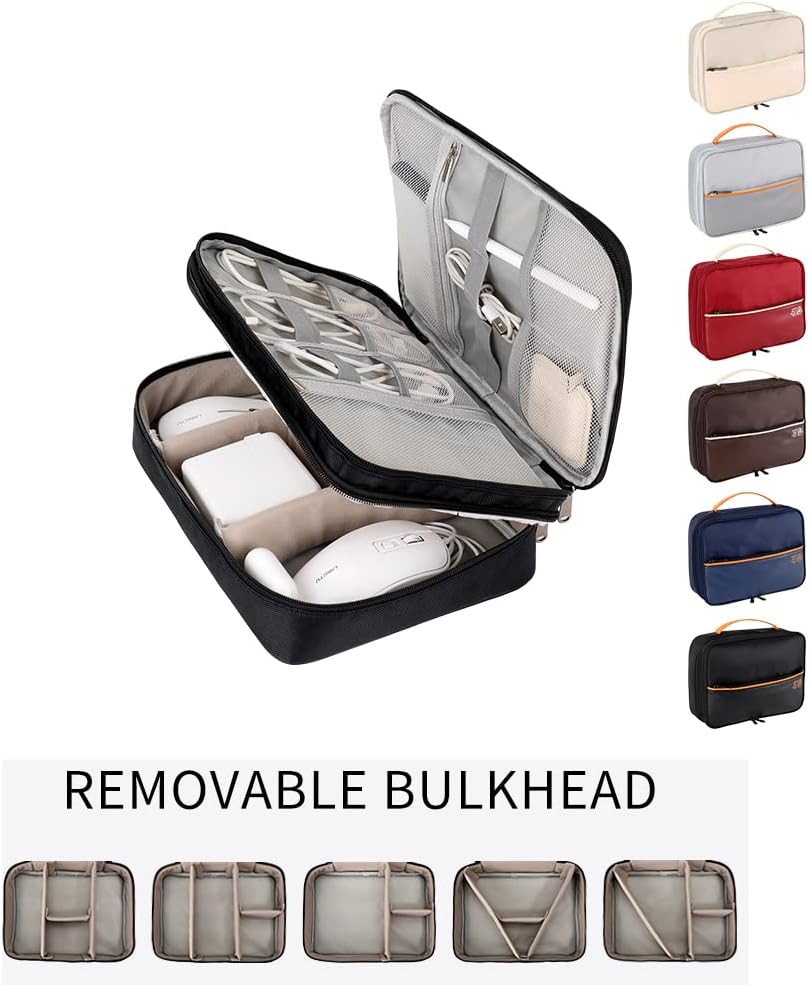 Electronics Travel Organizer Storage Case - Multiple Sizes & Colors