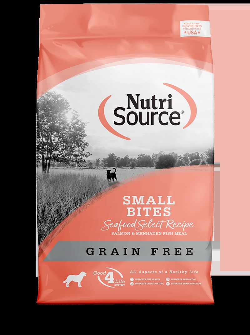 NutriSource® Small Bites Seafood Select Dry Dog Food - Grain Free, All Life Stages