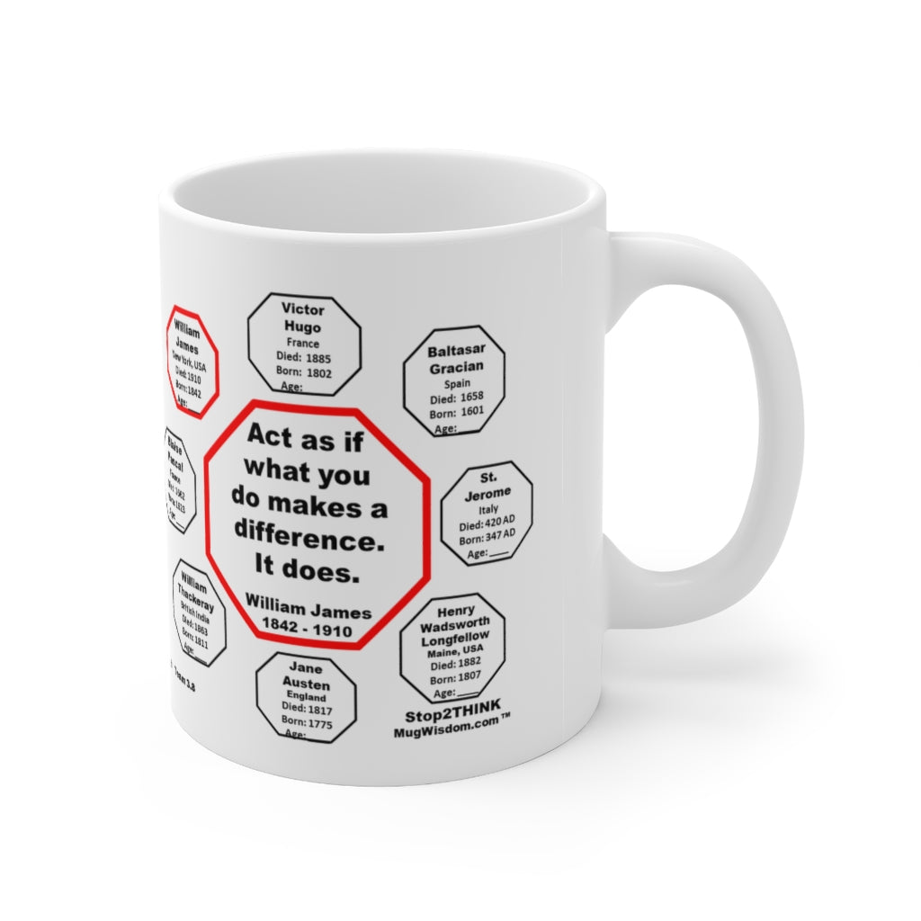 MW-3.8 - William James Quote Ceramic Mug 11oz